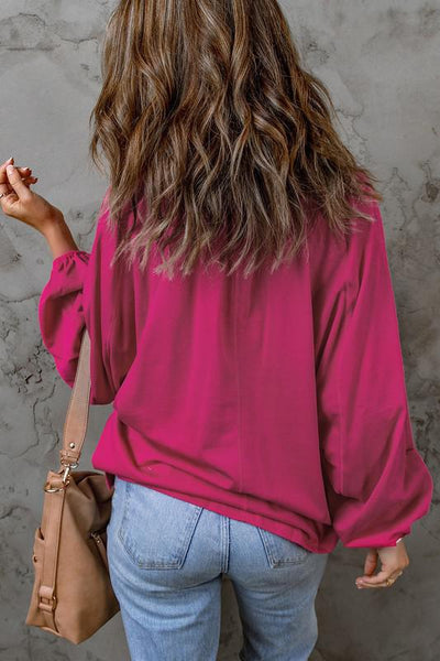 Dolman Sleeve V Neck Top