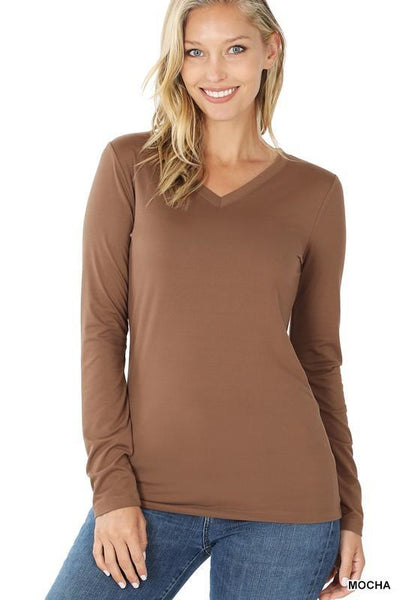 Microfiber V Neck Tee