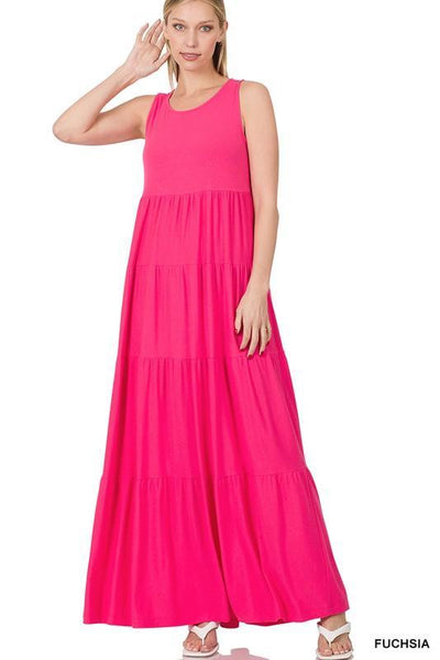 Sleeveless Tiered Maxi Dress