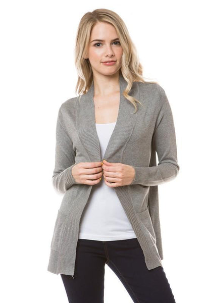 Shorter Length Open Cardigan