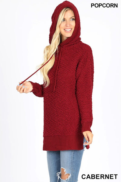 Popcorn Hooded Sweater