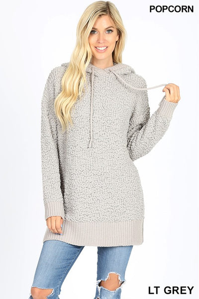 Popcorn Hooded Sweater