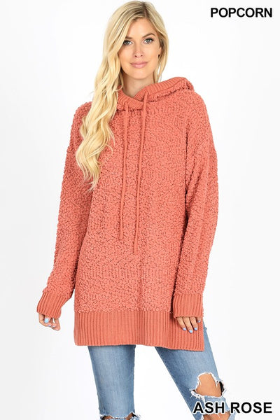 Popcorn Hooded Sweater