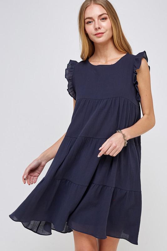 Tiered and Ruffled Sleeveless Dress