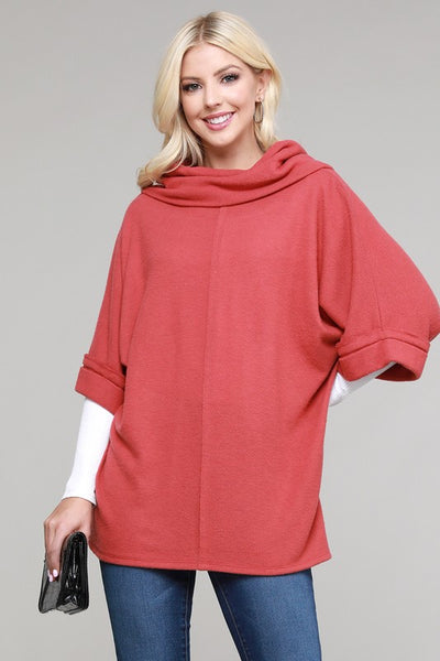 Cowl Neck Loose Fit Top