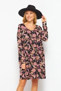 Floral Print long Sleeve Dress