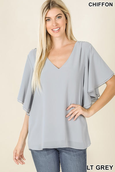 Double Layer Chiffon Top