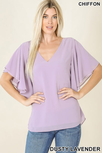 Double Layer Chiffon Top