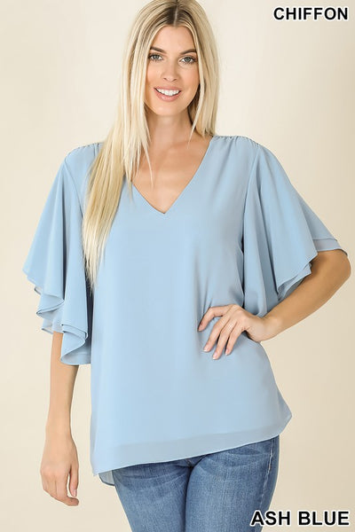 Double Layer Chiffon Top