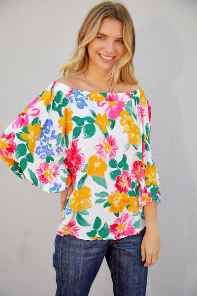 Watercolor Off Shoulder Top