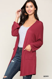 Open Cardigan with Pockets