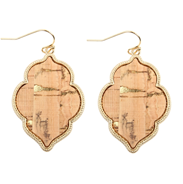 Quatrefoil Cork Hook Earrings