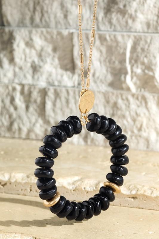 Marble Acetate Beaded Necklace