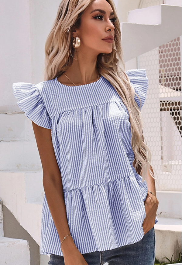 Striped Tiered Top