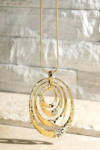 Hammered Metal Swirl Pendant