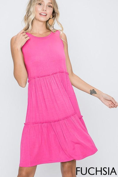 Sleeveless Dress with Ruffled Detail