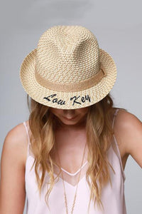 Two Tone Straw Fedora - "Low Key"