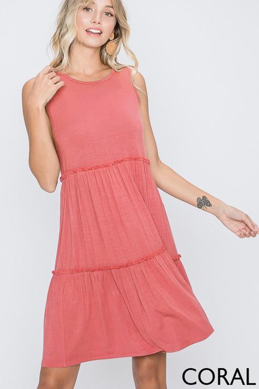 Sleeveless Dress with Ruffled Detail