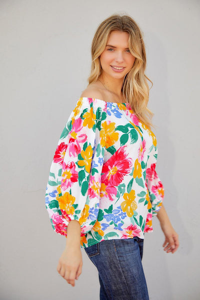 Watercolor Off Shoulder Top