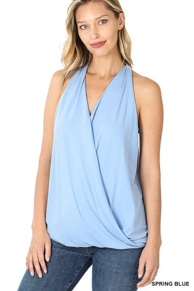 Surplice Halter Top