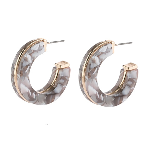 Open Circle Acetate Earrings