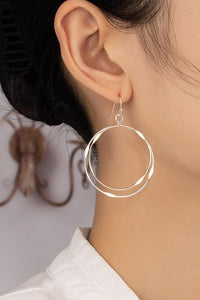 Two Tone Double Hoop earrings