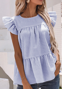 Striped Tiered Top