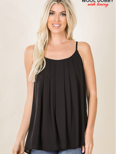 Pleated Spaghetti Cami