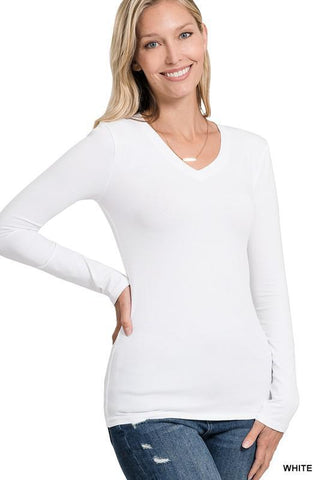 Long Sleeve V Neck