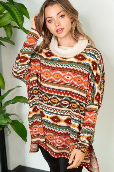 Aztec Print Sweater