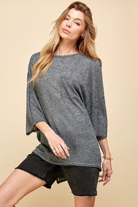 Oversized Top with Side Slits