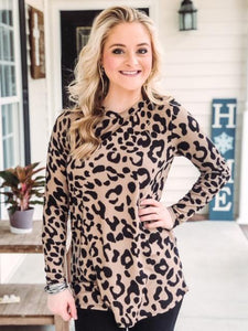 Casual Animal Print Tunic