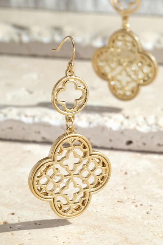 Filigree Clover Earrings