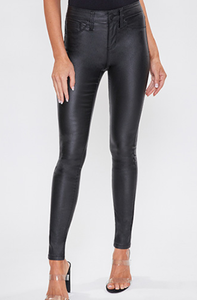 Faux Leather Mid Rise Skinny