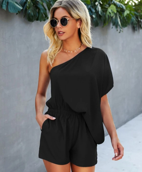 One Shoulder Romper