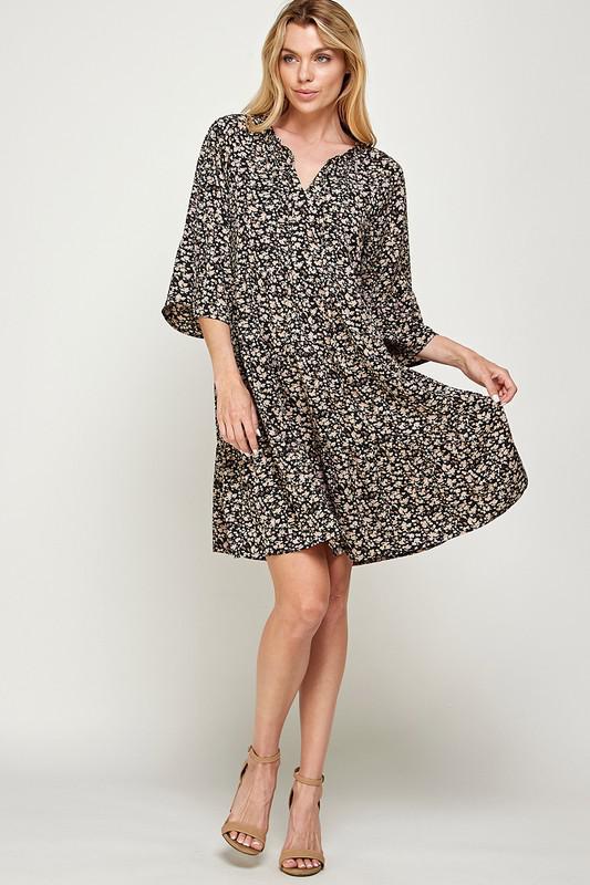 Floral Bell Sleeve Dress