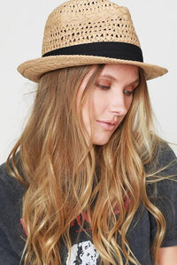 Classic Fedora with Black Tucked Ribbon