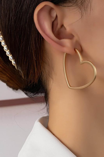 Open Heart Hoop earrings