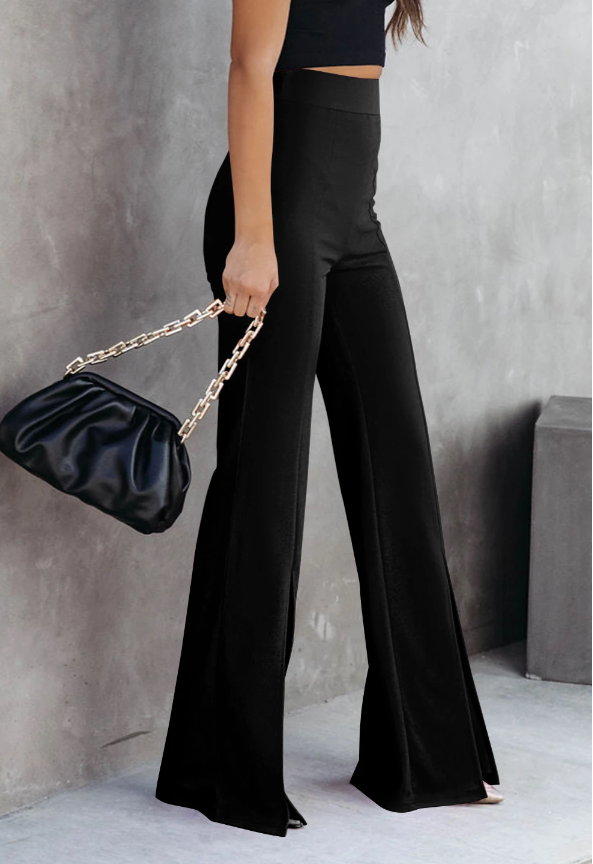 High Waist Split Hem Pants