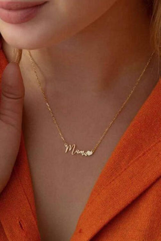 Gold Plated MAMA Necklace