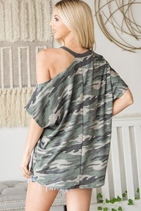 Camo Asymmetric Top