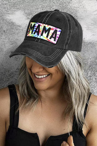 Tie Dye Distressed MOM Hat