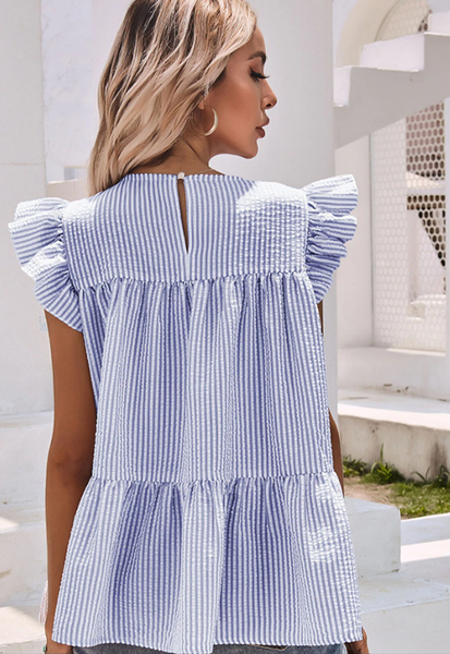 Striped Tiered Top