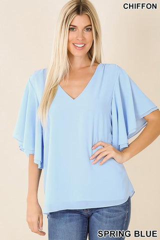 Double Layer Chiffon Top