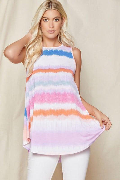 Tie Dye Sleeveless Top