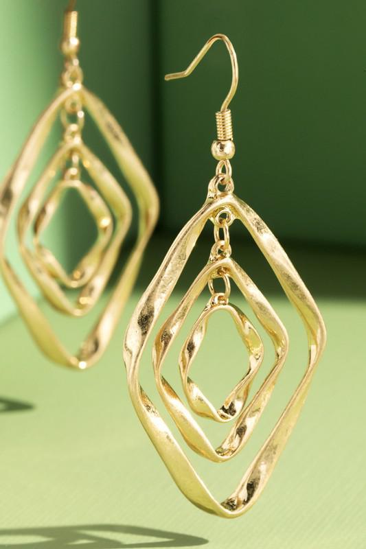 Diamond Shape Layer Earrings