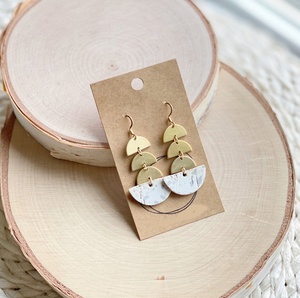 Grey Fleck - Delilah Earrings