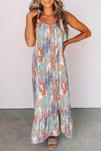 Spaghetti Strap Shift Maxi Dress