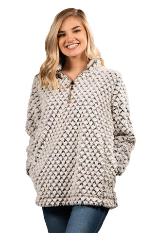 Simply Southern Simply Fuzzy Quarter Zip Sherpa Pullover