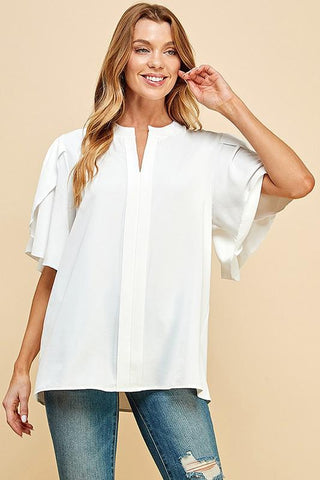 Petal Flutter Sleeved Blouse